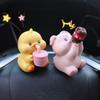 New Car Fun Decorations Cute Rabbit Panda Dog Shape Hanging Car Interior Dashboard Centre Console Decorative Accessories
