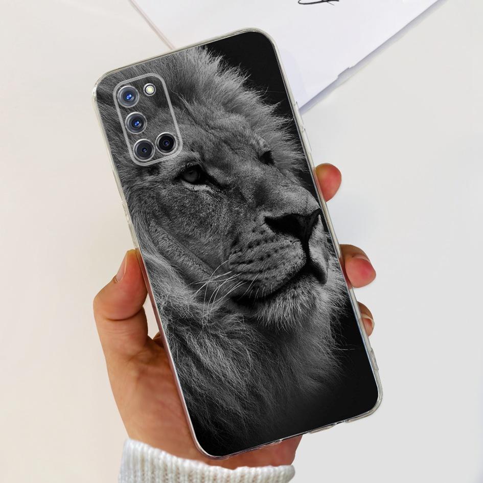 For OPPO A52 Case OPPOA52 CPH2069 A 52 Flower Phone Case Fashion Transparent Silicone Soft TPU Back Cover For OPPO A72 A92 Coque