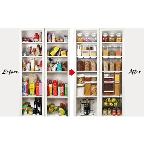 Felli FlipTight Food Storage Containers with Airtight Lids, Large Variety, 5-Piece Set