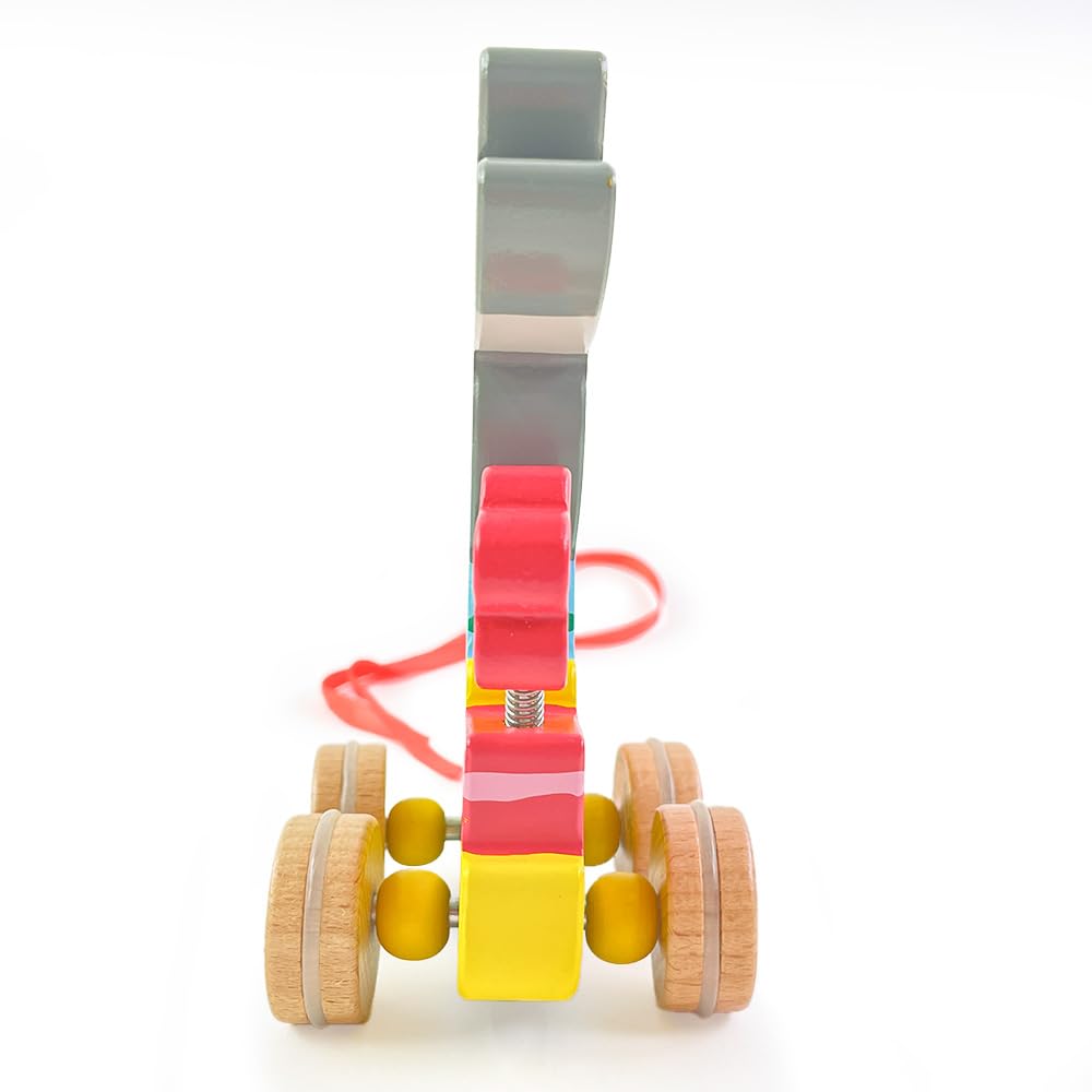 DJECO Pull Along Toy a Raccoon Rabbit Toy for Walking Suitable for Ages 1 18 2 and A Great Gift for Sports or Any Autumn - Roulapic, Practice, Year,