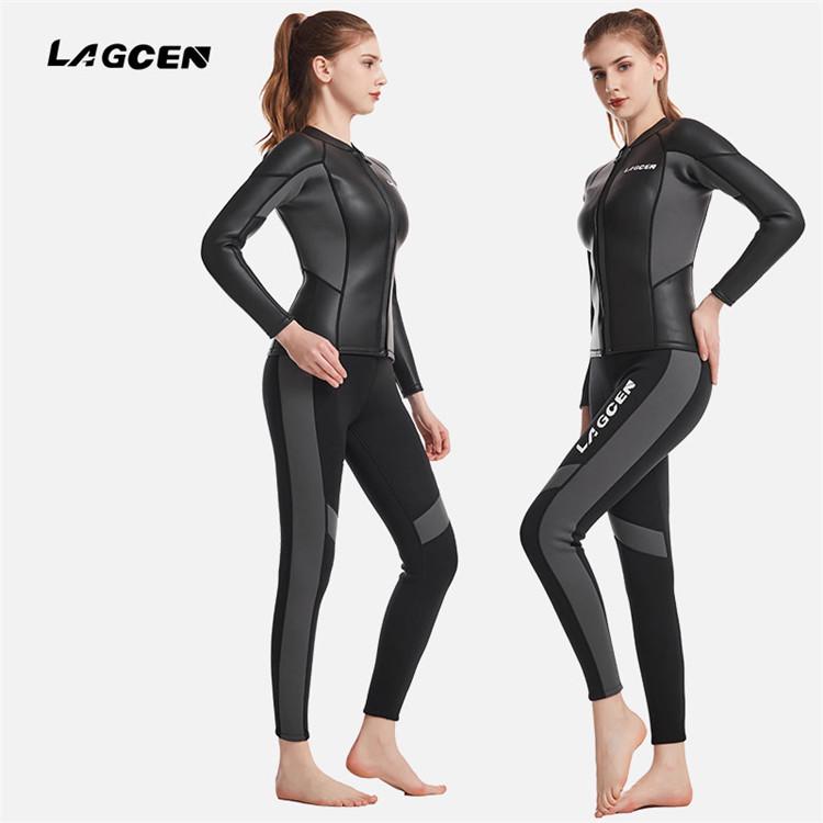 LAGCEN Combinaison d'hiver super élastique 2,5 mm résistante au froid pour la natation et la plongée