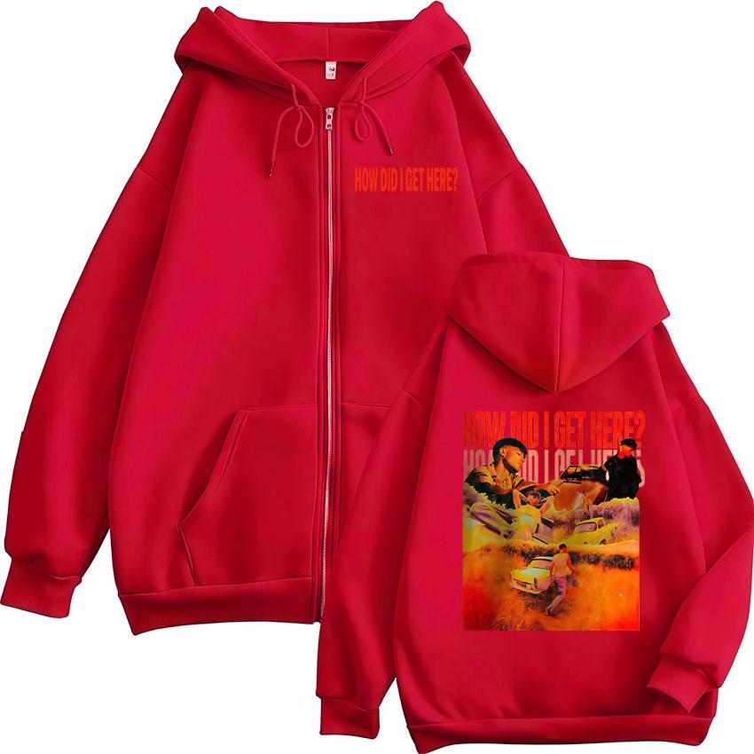 Louis Tomlinson Come sono arrivato qui? Felpa con zip da uomo Vintage Moda Pile Pullover Giacca Felpe
