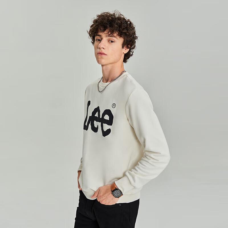 Lee Men's Standard Fit Round Neck Logo Sweatshirt