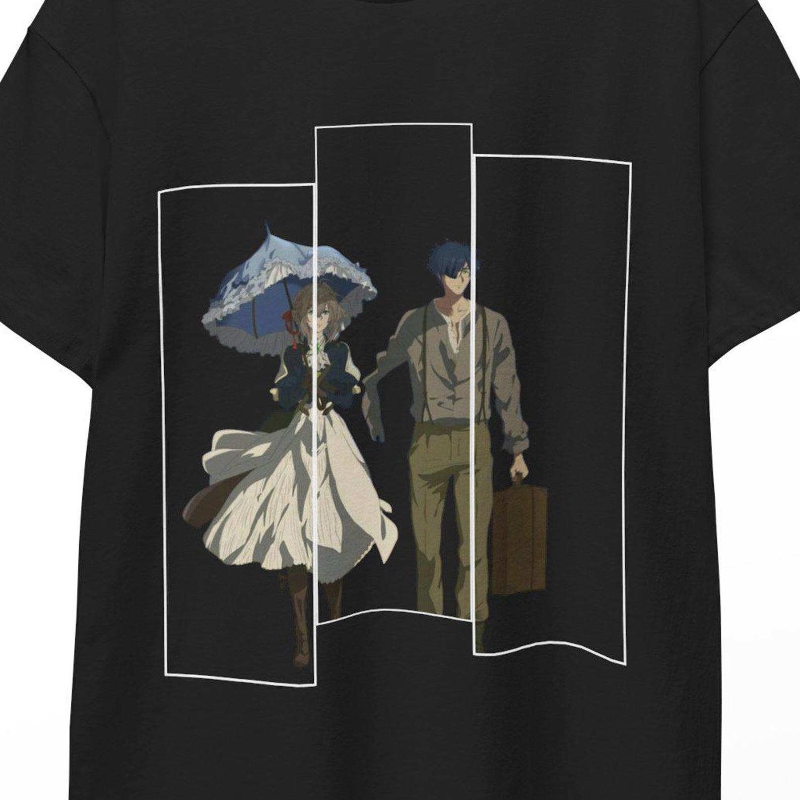 Violet Evergarden Shirt Anime Tee, Violet Evergarden Cosplay Top, Anime Merch, Violet Print Gift for Fans Cute Kawaii Design Style Tee!! XL