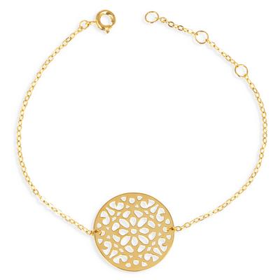 [Q3988] - Gold Plated Bracelet 'Carmen' - 19 Cm 21 Mm