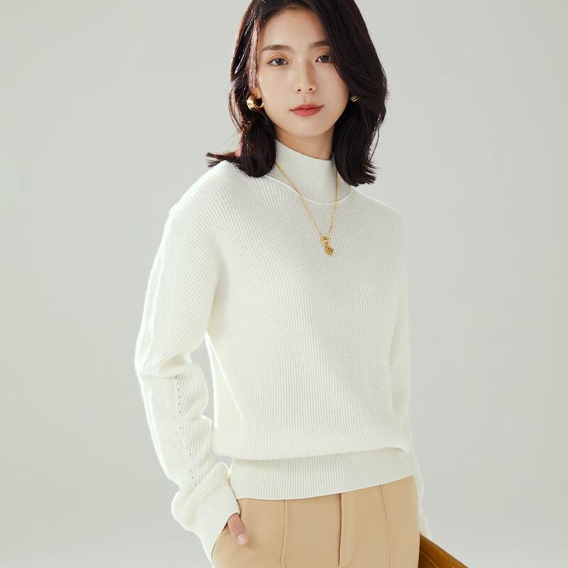 TUHUANG Women's Thick Pure Wool Turtleneck Pullover Sweater