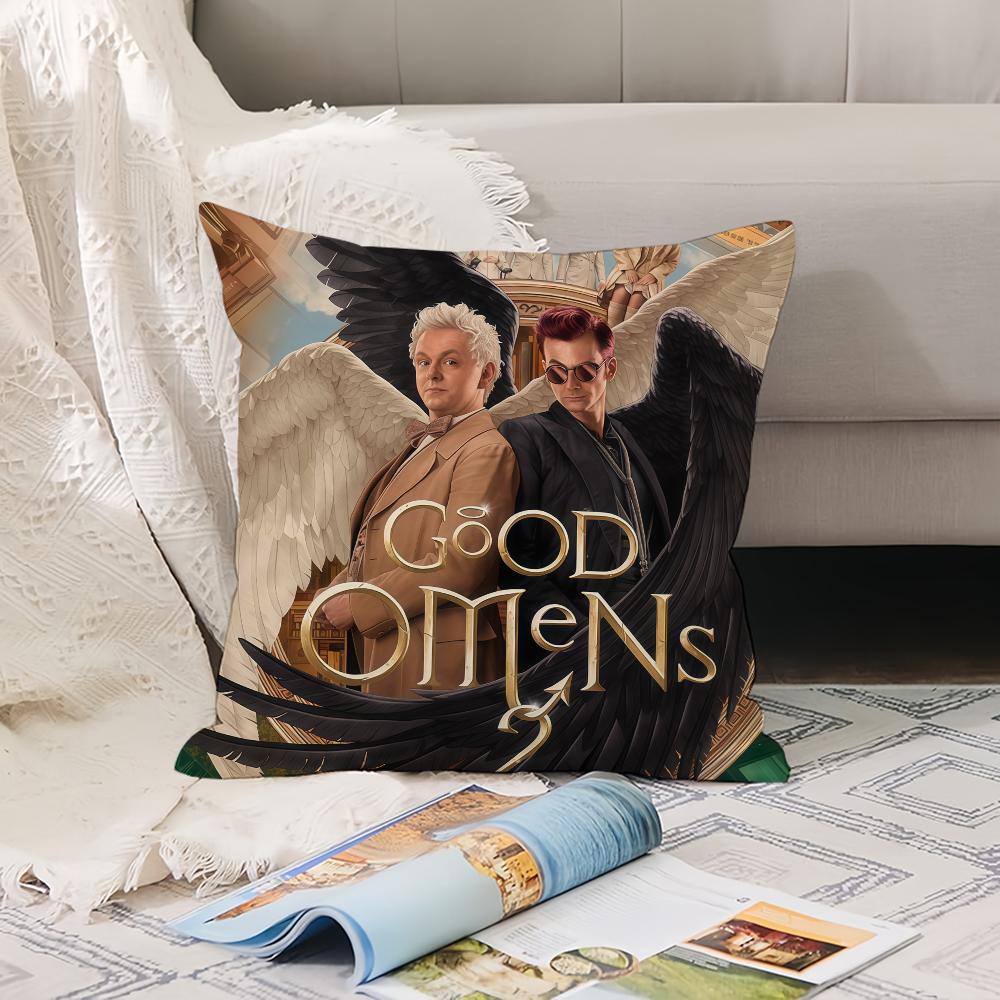 Adventure Movie G-Good Omens 2 Pillow Case Office Cushions Suitable For Sofa Car Bedroom Decorative Cushion Cover