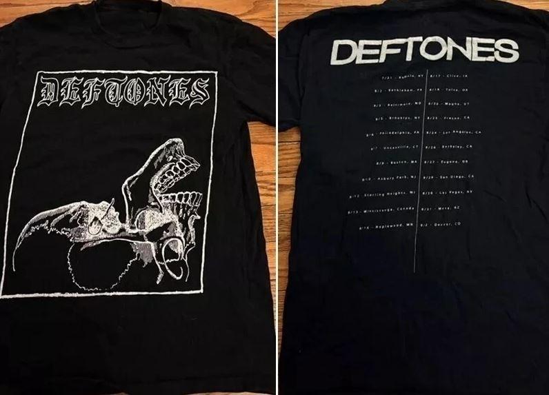 

Deftones Band Tour 2 Side Black Short Sleeve Reprint Unisex T shirt Vtg S5XL Unisex T-Shirt XXXL