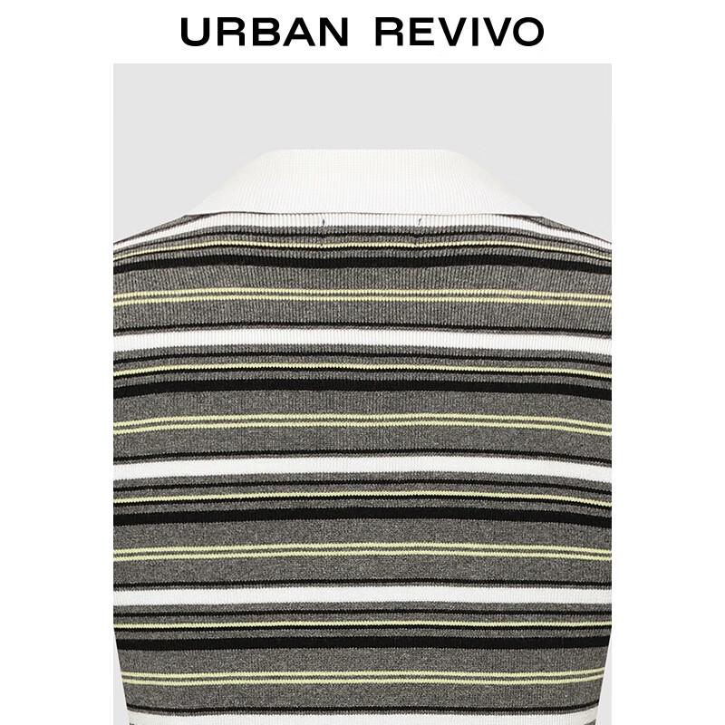 UR Women's Casual Short-Sleeve Color Block Striped Knit Polo Shirt