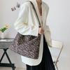 Cloth Canvas Bag Korean Style Women's Handbag Fashion Leopard Print Shoulder Bag  Shopping
