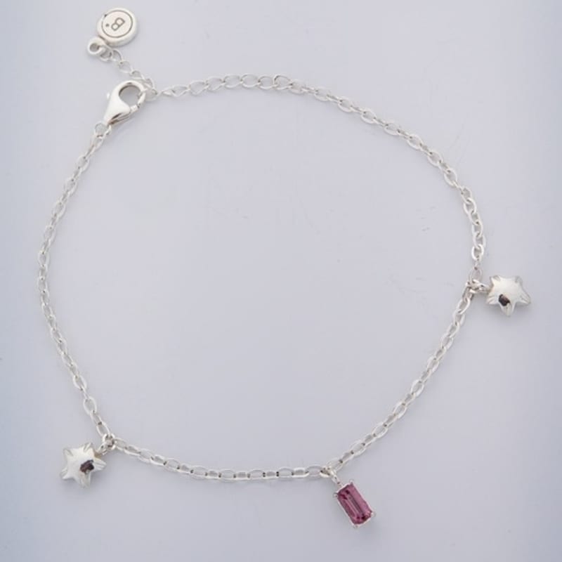 BELLOOGGI Pink Tourmaline Little Star Bracelet
