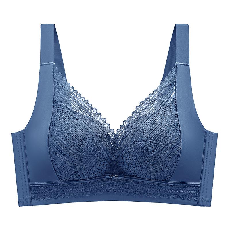 Lightweight Breathable Seamless Lace Bra That Makes Large Breasts Appear Smaller Without Underwire and With Side Boob Support