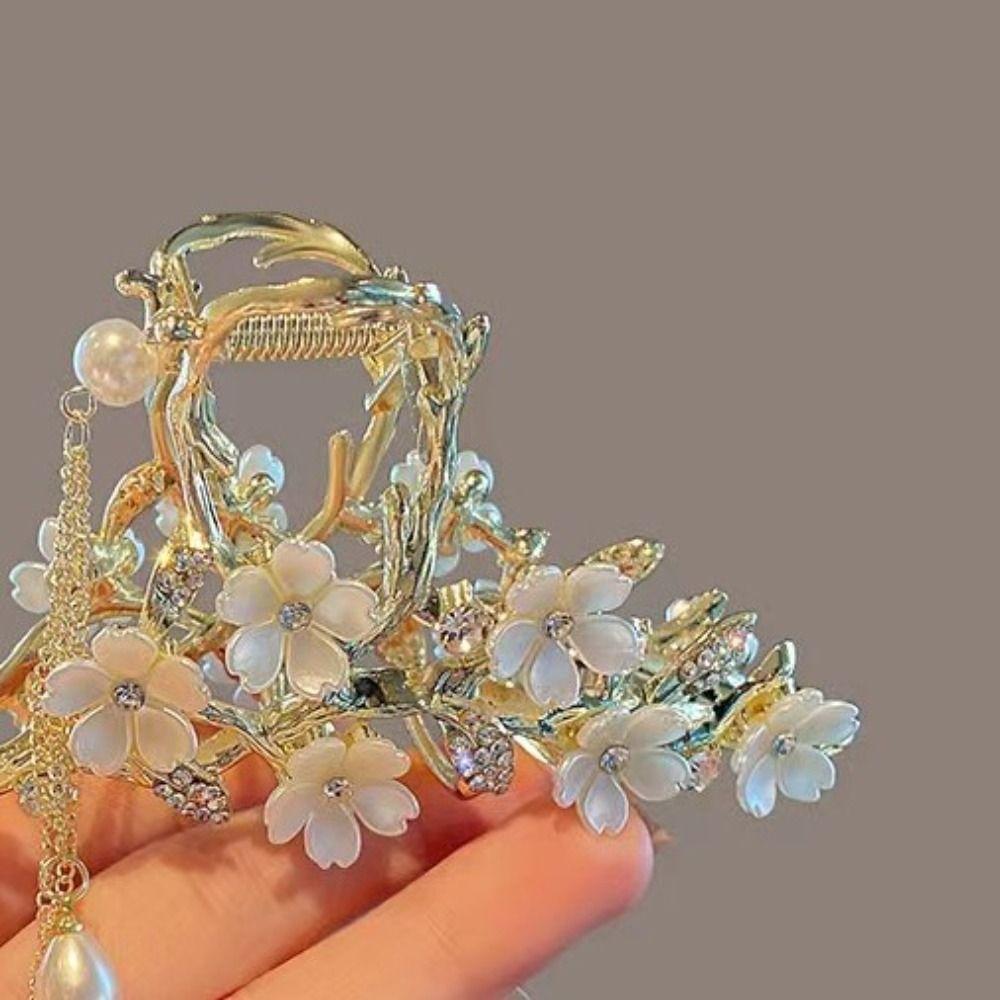 Fashion Hair Accessoires Flower Hair Claw Tassel Hairpin Women  Headdress Hair Clip