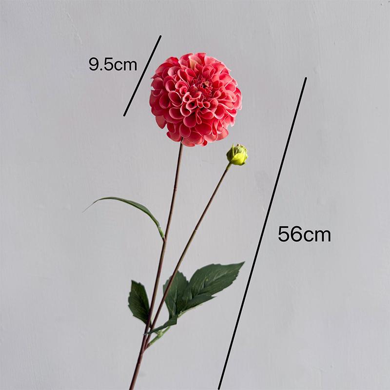 Artificial Moisturizing 2Head Dahlia Real Touch Flowers Bridal Bouquet Wedding Decoration Party Floral Home Decor Dahlia