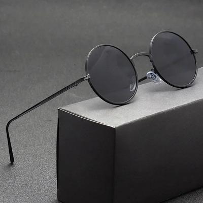 Vintage Men Sunglasses Women Retro Punk Style Round Metal Frame Colorful Lens Sun Glasses Fashion Eyewear Mujer