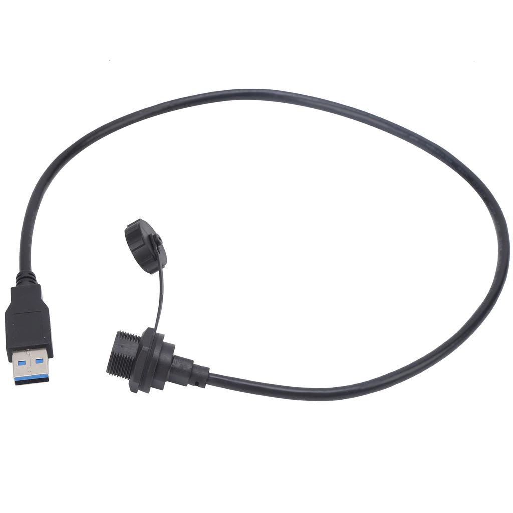 Waterproof USB Connector TypeC Female Thread Lock Panel Mount Power Outlet E10TPCTFFU3AM(0.5M )