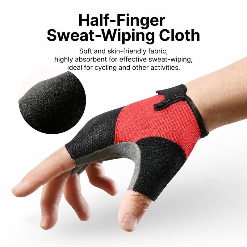 Half Finger Riding Gloves Ventilate Anti-slip Shock Buffer Unisex Summer Outdoor Gear for Road Cycling Bodybuilding Lightweight