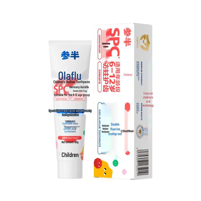 Can Ban Kids Peach Olaflur Toothpaste