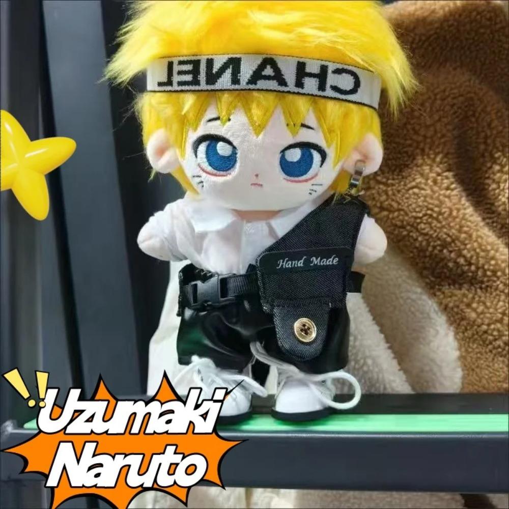 Stuffed 20cm Uzumaki Naruto Handsome Cosplay Plush Cotton Doll Toys for Kids With Skeleton Baby Change Clothes Gift