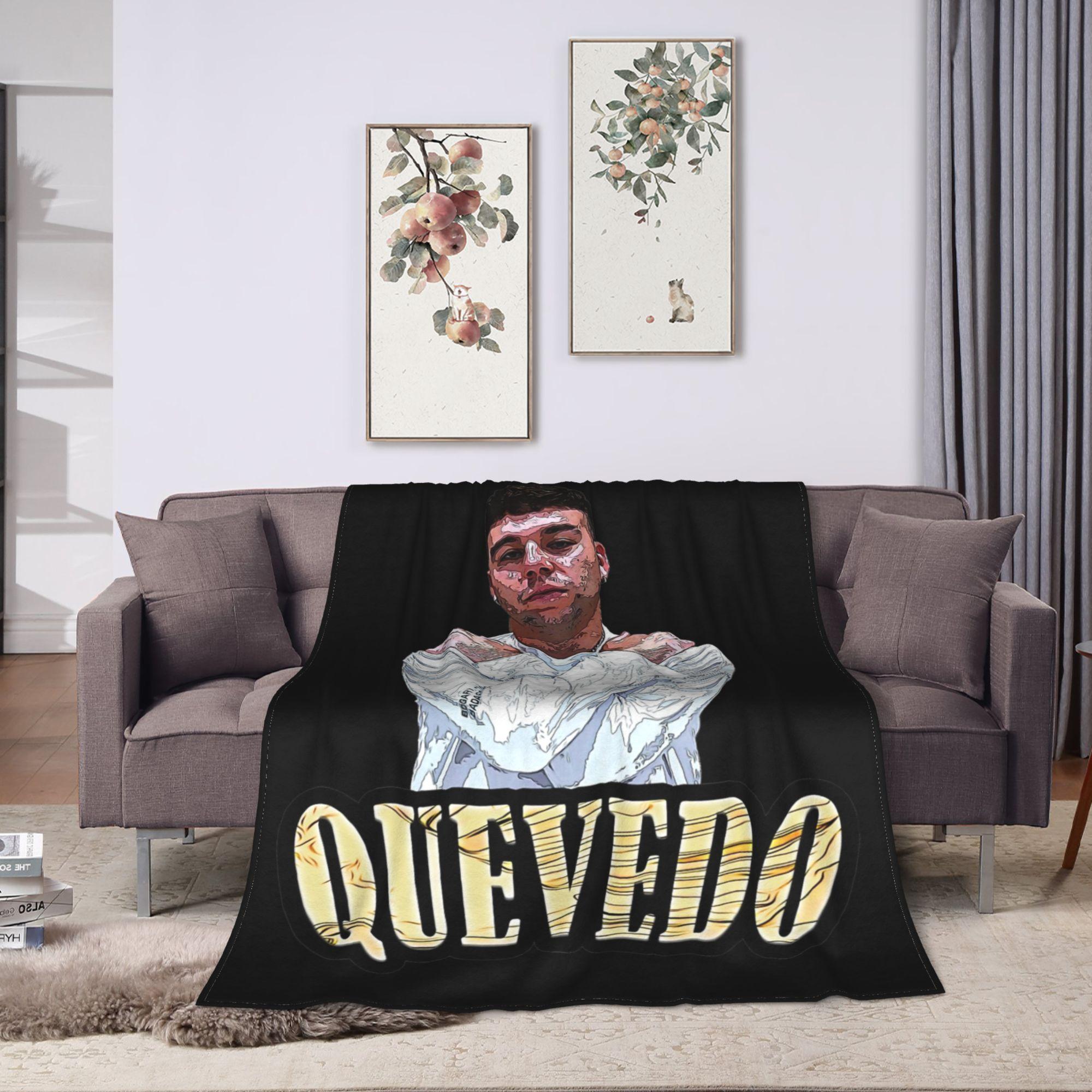 Rapper QUEVEDO Spain Blankets Flannel Decoration  Breathable Lightweight Throw Blankets for Home Bedroom Rug Piece 75x90cm