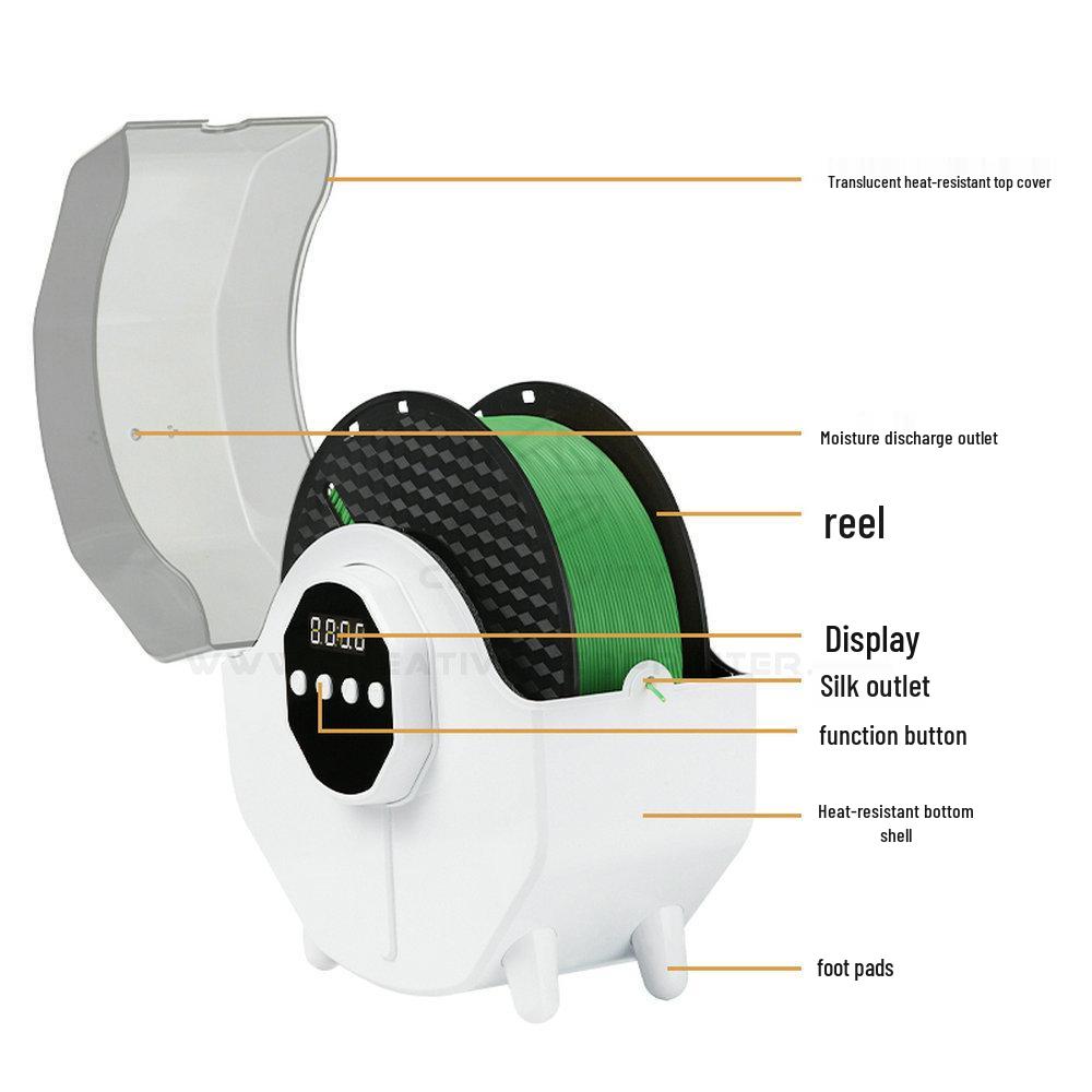 3D Printer Filament Drying and Storage Box - Moisture & Dustproof for PLA, ABS, PVA, PETG, Nylon