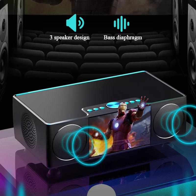 Głośnik Bluetooth wideo Kino domowe K-Song Nagrywanie Dźwięku System Muzyczny z AUX USB TF Budzik Radio FM Wyświetlacz LED 8000 mAh