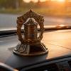 Solar Powered Tibetan Prayer Wheel Solar Buddhas Scriptures Prayer Wheel Car Ornament for Relaxation,Meditations,Blessing