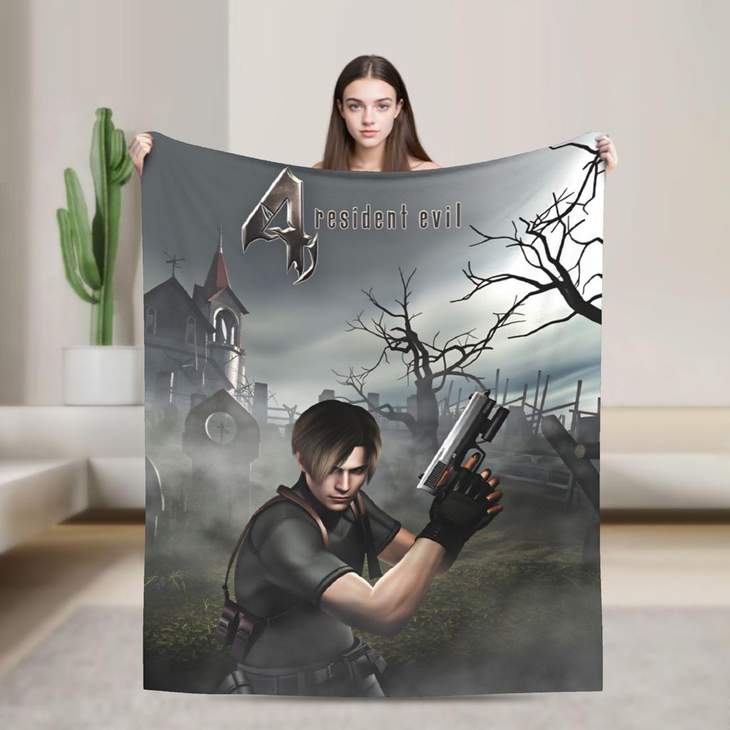 I  Leon Kennedy Blankets Residents Evils Soft Fluffy Plush Throw Blanket For Couch Chair Sofa Bed Flannel Bedspread Bed Cover