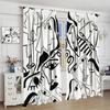 Modern Black White Window Curtains Minimalist Line Abstract Art Treatments Style Dcor Drapes Living Bedroom Nordic Made Of Polyester Decor Treatment
