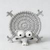Lustige gehäkelte Eichhörnchen-Untersetzer, Lustiger gewebter Untersetzer, Niedliche Tassenunterlage in Eichhörnchenform, Niedliche gestrickte Schreibtisch-Accessoires