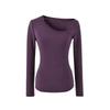 Design Sense Oblique Neckline Hollow Long-Sleeve Slim-Fit Velvet Top for Women - Autumn/Winter Sexy Base Layer