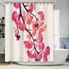 Floral Shower Curtain Botanical Pattern Waterproof Bathroom Decor Nature Plants Greenery Vintage Farmhouse Aesthetic Home Decor