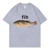 Funny Fih Fish Meme Tshirt High Quality Fashion Short Sleeve T Shirts Unisex Women Casual Loose Cotton Tshirts Summer Streetwear