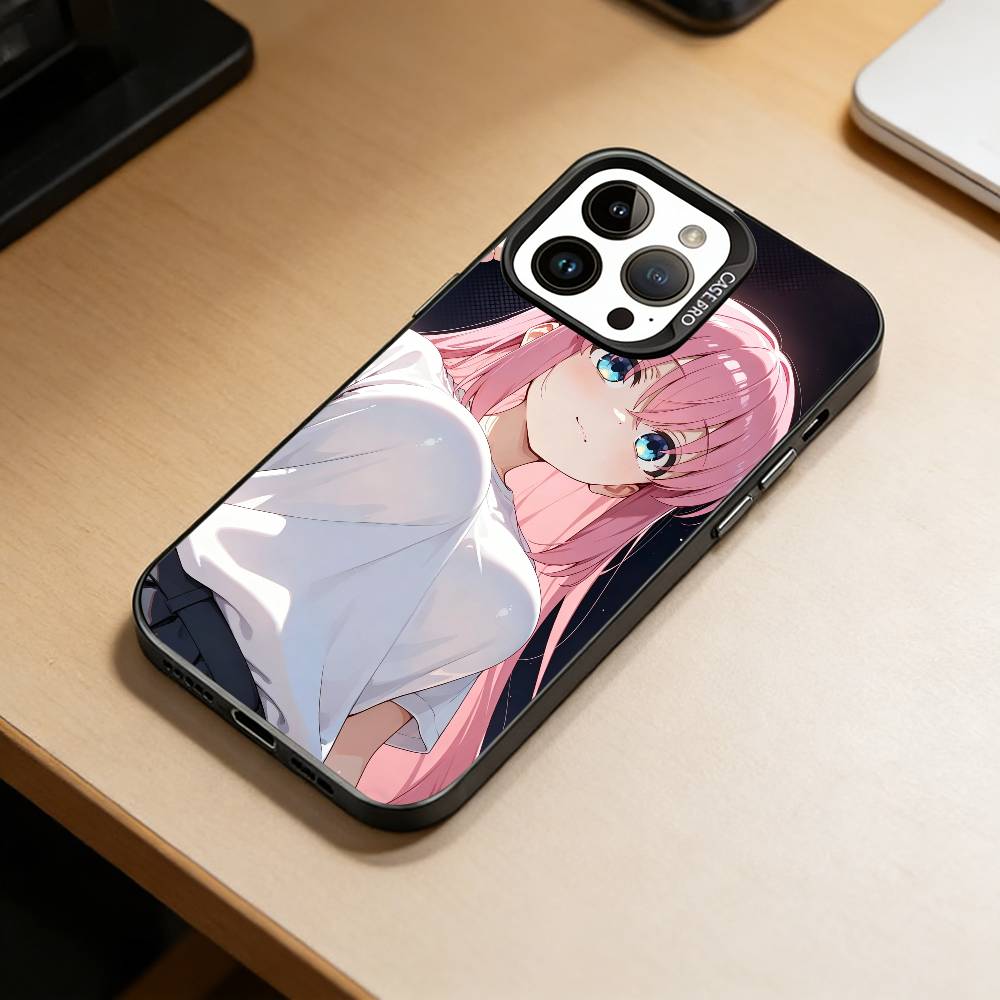 

Anime B-Bocchi the Rock Hitori G-Gotoh Phone Case For iPhone 17,16,15,14,13,12,11 Plus,Pro Max,XS,Colorful Silver Black Cover iPhone12PRO