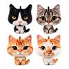 Realistic Big Face Cat Keychain Fluffy Fluffy Kitty Pendant Backpack Ornament  Backpack Decoration