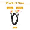 uxcell AV Audio Video Splitter 3 RCA Jack to 6 RCA 5 Composite Video Splitter Adapter Output Cable 2-Pack Cable, Jack, Feet,