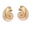 New Vintage medieval retro concave-convex spiral semi-round metal earrings, irregular heavy metal stud earrings