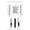 Square Pocket Door Lock Left and Right Sliding Door Lock Invisible Door Handle Bedroom Sliding Door Hook Lock Embedded Safety