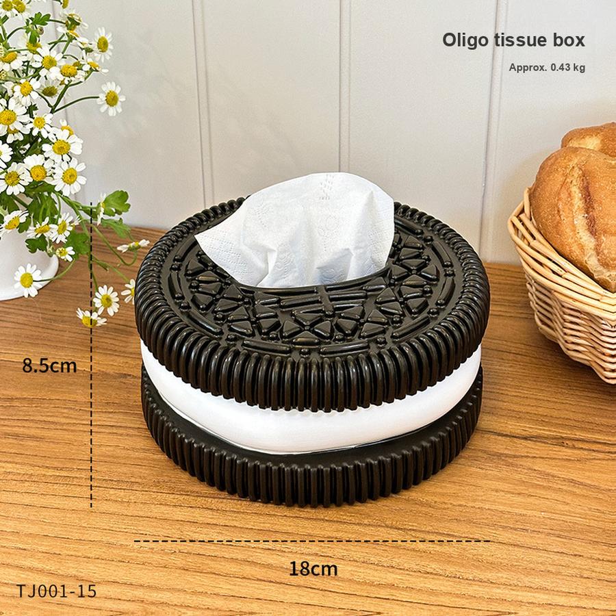 Креативная Минималистичная Коробочка для салфеток Oreo Домашняя Гостиная Спальня Настольная Роскошное Ощущение Коробочка для салфеток Декоративное Украшение 1 PCS 21*19*8cm