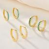 8mm Stainless Steel Minimal Hoop Earrings Crystal Zirconia Small Huggie Thin Cartilage Earrings Helix Tragus Piercing Jewelry