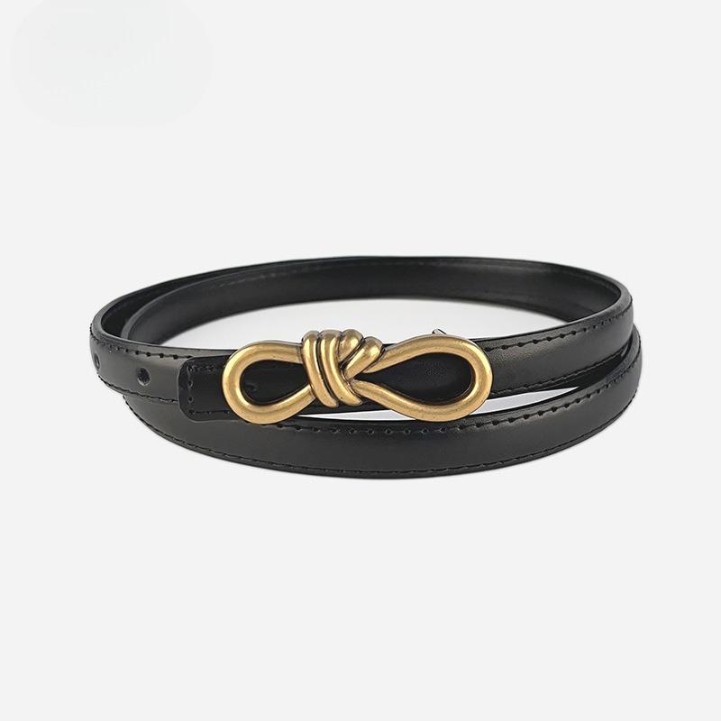 Detailed Retro Leather Women's Belt Cowhide with Casual Pants Dress Belt