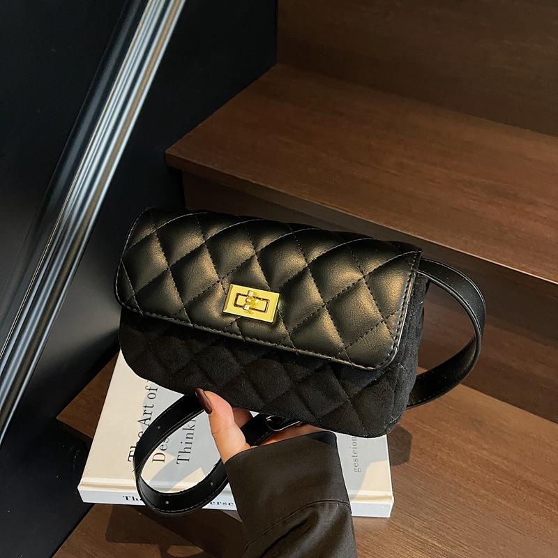 Popular retro small square bag women's new diamond embroidery thread shoulder bag niche messenger bag