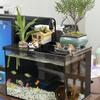 Punch-free Corner Fish Tank Shelf Triangle Coral Bracket Fish Tank Corner Storage Rack  Desk
