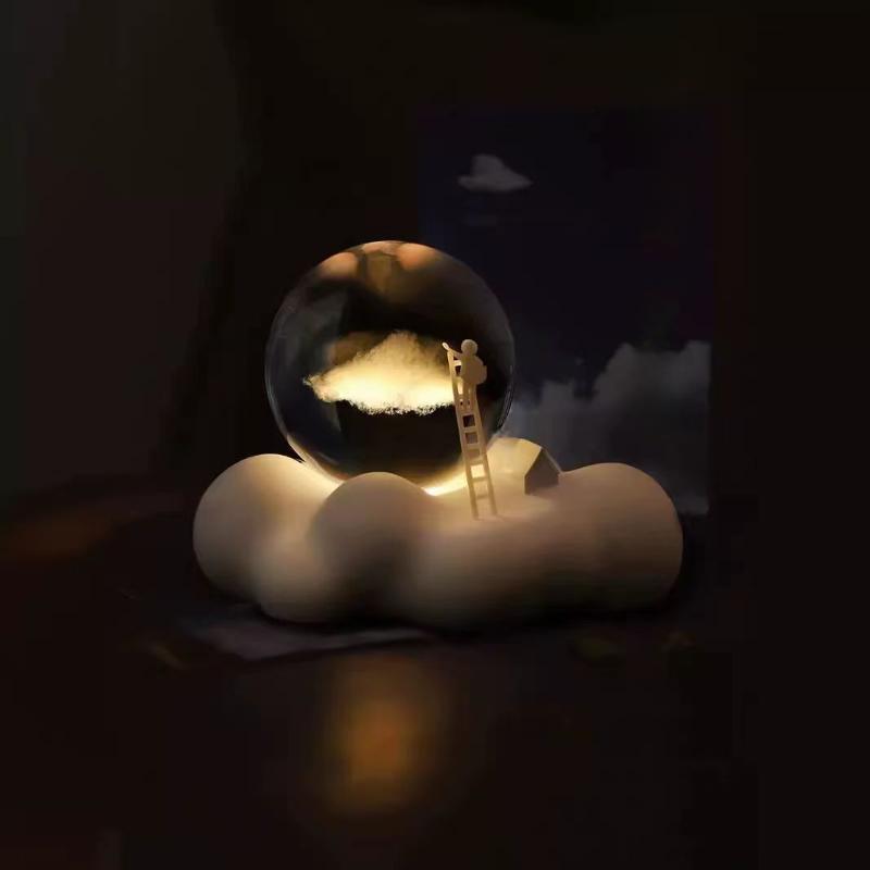 Cloud Night Light for Home Decoration, Creative Crystal Ball, Bedroom Atmosphere Light Diffuser, Birthday Gifts