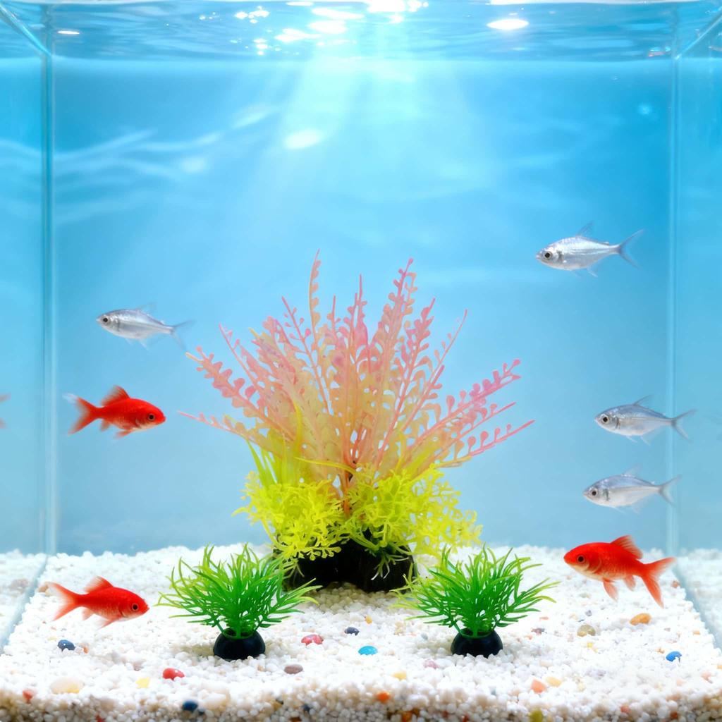 5PCS Artificial Aquatic Plant Mixed color Aquarium Artificial Plastic Plants Decor -Fish Tank DIY Accessories