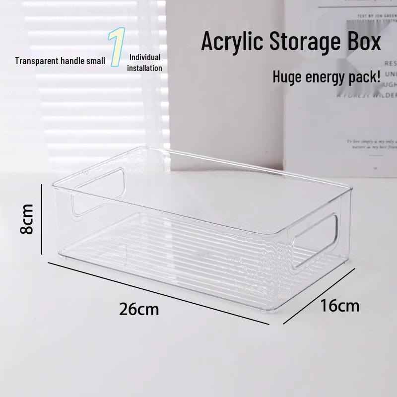 Transparent Acrylic Cosmetic Storage Box for Desktop and Skincare Essentials