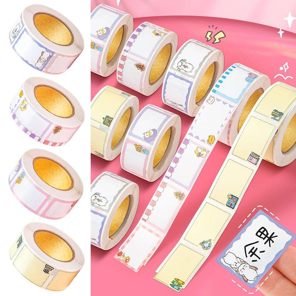 350Pcs/Roll 8 Patterns Name Sticker Handwritten Tag Sticker Durable Labels Sticker  Office
