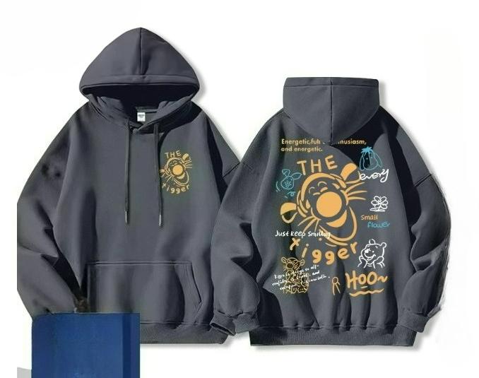 

New Cartoon Winnie The Pooh Anime Sweater Hooded Women s Clothing Autumn and Winter Two-dimensional Printing Clothes Couple Tide 3XL