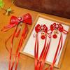 Hanfu Kopfschmuck Kinder Neujahr Haarnadel Niedlich Süß Chinesischer Stil Rote Haarspangen Quaste Antiker Stil Haarspange