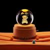 Luminous Teddy Bear Crystal Ball Night Light with Wooden Base - Creative Desktop Decoration Gift.